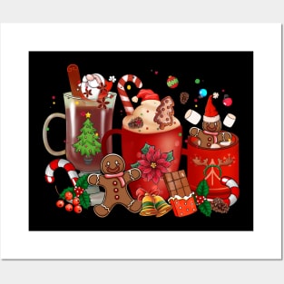 Hot Chocolate and Christmas Candy Posters and Art